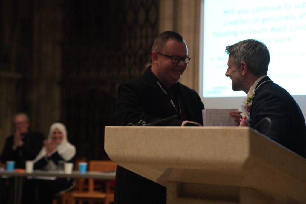 HA South London Citizens greeting on stage